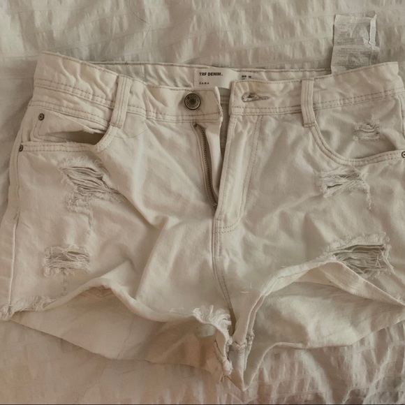 Zara white jean shorts - Picture 2 of 4